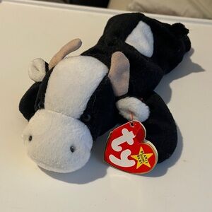 Rare Ty Beanie Baby “Daisy” Birth Date 5-10-1994 Vintage Black White Cow Plush